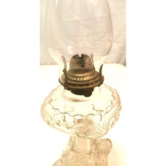 Large Excellent Condition Vintage Lamp Clear Decorative Base 19" Height - Picture 9 of 10